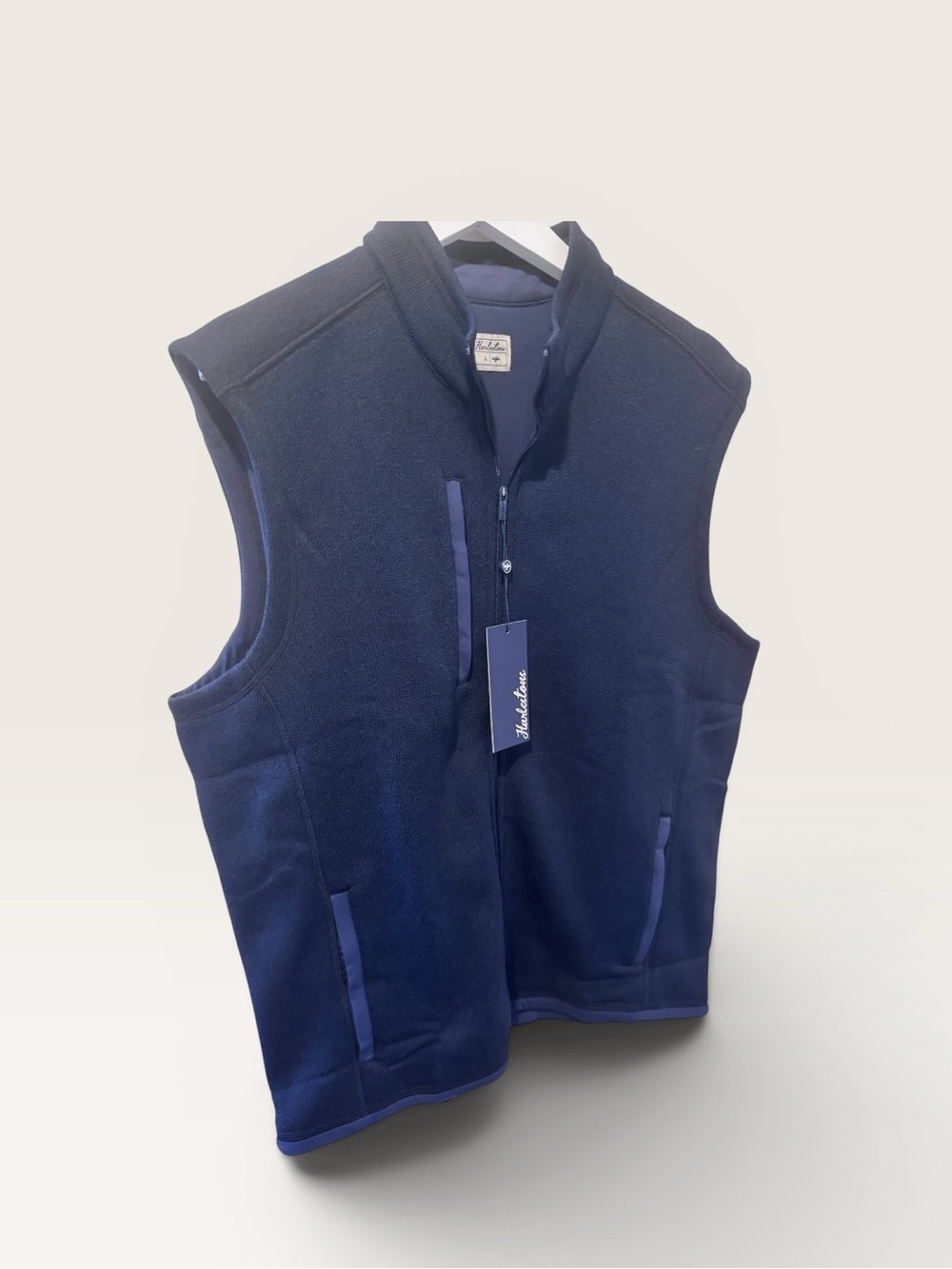 Harleston’s The Dunlin Fleece Vest, blue, large, NWT, golf